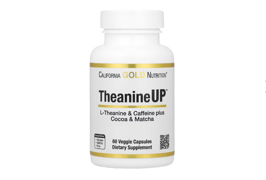 California Gold Nutrition, TheanineUP™, L-Theanine & Caffeine plus Cocoa & Matcha , 60 Veggie Capsules