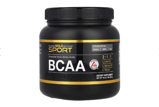 California Gold Nutrition, Sport, BCAA Powder, AjiPure®, Branched Chain Amino Acids, 1 lb (454 g)