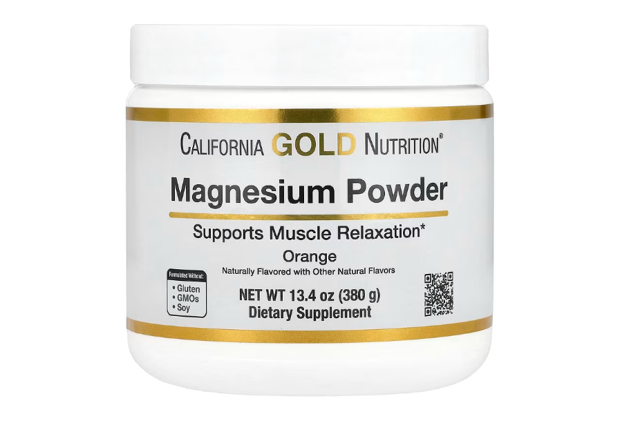 California Gold Nutrition, Magnesium Powder Beverage, Orange, 13.4 oz (380 g)