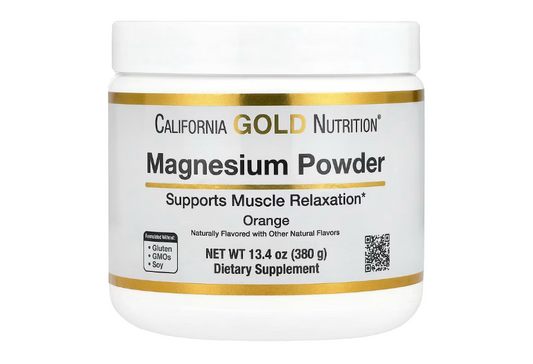 California Gold Nutrition, Magnesium Powder Beverage, Orange, 13.4 oz (380 g)