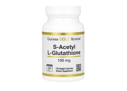 California Gold Nutrition, S-Acetyl L-Glutathione, 100 mg, 120 Veggie Capsules