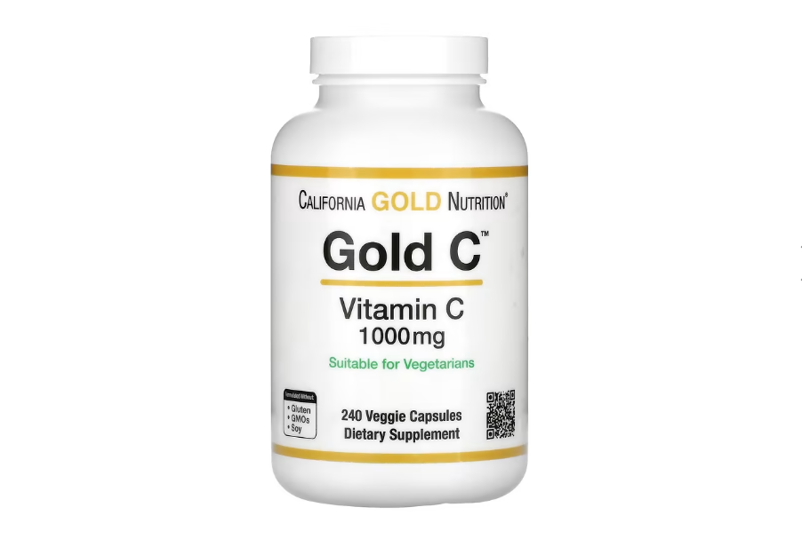 California Gold Nutrition, Gold C, USP Grade Vitamin C, 1,000 mg, 240 Veggie Capsules