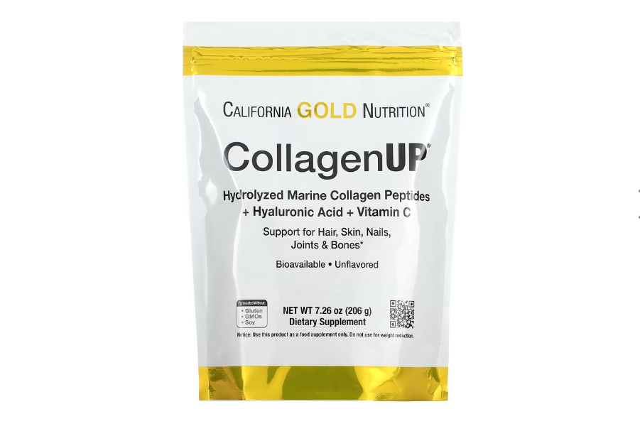 California Gold Nutrition, CollagenUP, Hydrolyzed Marine Collagen Peptides with Hyaluronic Acid and Vitamin C, Unflavored, 7.26 oz (206 g)