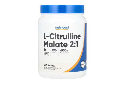 Nutricost, L-Citrulline Malate 2:1, Unflavored, 21.4 oz (600 g)