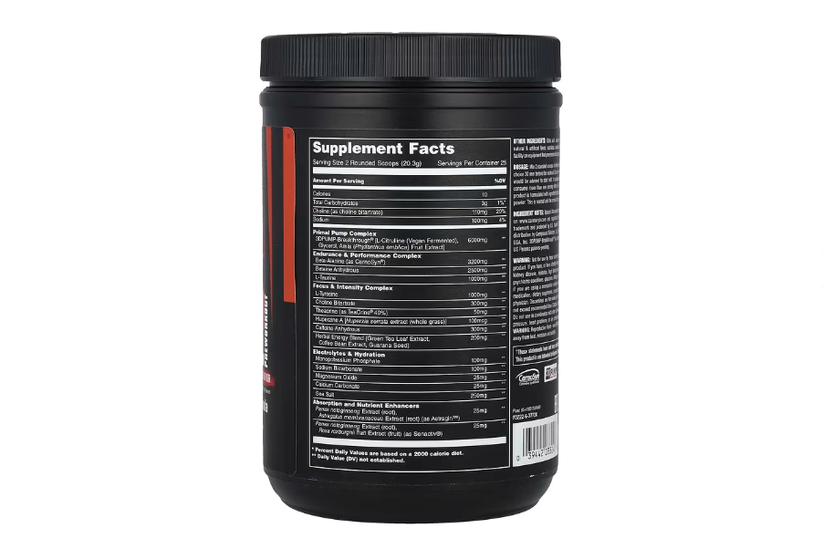 Animal, Primal Preworkout Powder, Fruit Punch, 17.9 oz (507.5 g)