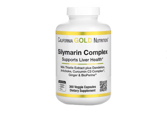 California Gold Nutrition, Silymarin Complex, Milk Thistle Extract Plus Dandelion, Artichoke, Curcumin C3 Complex, Ginger, and BioPerine, 360 Veggie Capsules